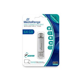 STICK MediaRange USB-Stick 64 GB USB 3.1 combo mit USB Type-C