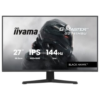 68,6 cm/27? (1920×1080) iiyama G-Master G2741HSU-B1 16:9 FHD IPS 1 ms (MPRT) 144 Hz HDMI DisplayPort VESA 100×100 Black