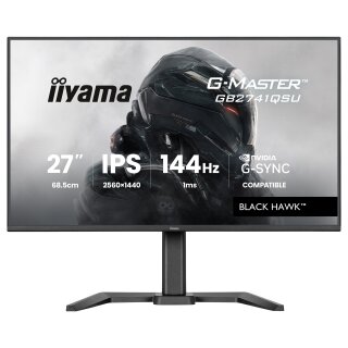 68,6 cm/27? (2560×1440) iiyama GB2741QSU-B1 16:9 QHD IPS 1 ms 144 Hz HDMI DisplayPort VESA 100×100 Black