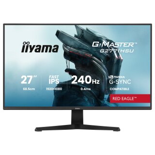 68,6 cm/27? (1920×1080) iiyama G-Master G2771HSU-B1 16:9 FHD Fast IPS 0,4 ms 240 Hz HDMI DisplayPort USB-C VESA Black