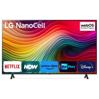 127 cm/50" (3840×2160) LG 50NANO81T6A 16:9 NanoCell 60 Hz a5 Gen7 4K HDMI×3 USB×2 LAN WiFi webOS24 Black