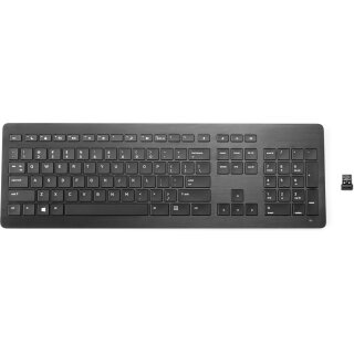 HP Tastatur Wireless USB Aluminium slim/iffernblick