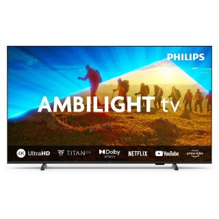 108cm/43" (3840×2160) Philips 43PUS8009/12 16:9 LED Ambilight 60 Hz Dolby Atmos HDMI×3 USB×2 WiFi Black