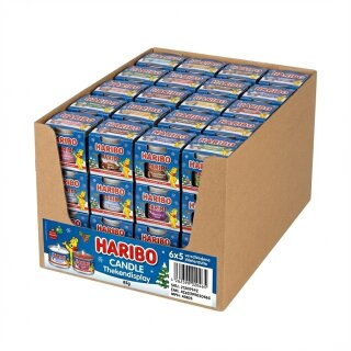 CANDLE Thekendisplay Haribo 85g 6x5 verschiedene Winterdüfte