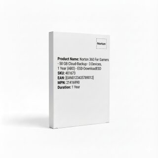 Norton 360 For Gamers - 50 GB Cloud-Backup - 3 Devices, 1 Year (ABO) - ESD-Download