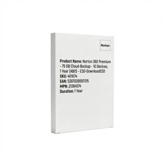 Norton 360 Premium - 75 GB Cloud-Backup - 10 Devices, 1 Year (ABO) - ESD-Download