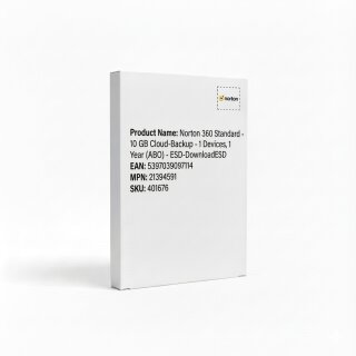 Norton 360 Standard - 10 GB Cloud-Backup - 1 Devices, 1 Year (ABO) - ESD-Download