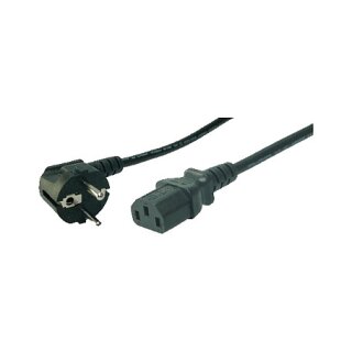 Power Cord, CEE7/7-C13, black, 3,00m