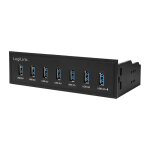Logilink USB HUB 3.0, 7-Port, 5,25" intern +...