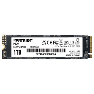 M.2 Patriot P320 1 TB (PCIe 3.0 x4, NVMe 1.3, M.2 2280)