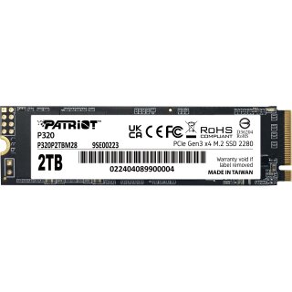 M.2 Patriot 2TB P320 PCIe 3.0 NVME 3000/2200 PE999