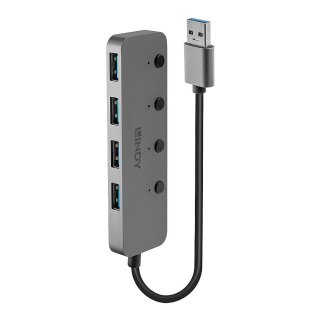 LINDY USB 3.0 Aktiv-Hub 4 Port