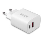 LINDY USB Typ A & C Charger 20W, weiß