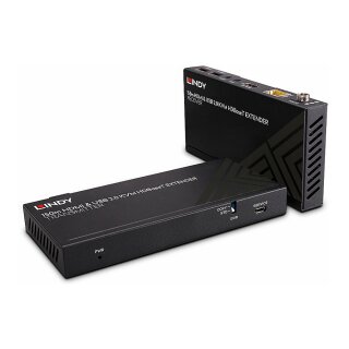 LINDY 150m Cat.6 HDBaseT KVM Extender, HDMI 4K60, USB 2.0&IR