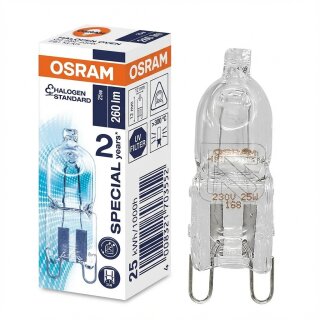 Osram Halogen Backofenlampe G9 25W 230V FS1 klar