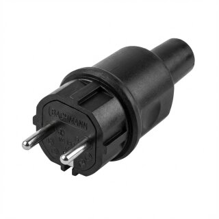 BACHMANN Vollgummistecker schwarz Typ442