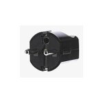 BACHMANN Schutzkontaktstecker schwarz bruchfest montierbar