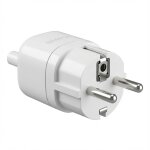 BACHMANN Schutzkontaktstecker zentral weiss bruchfest...