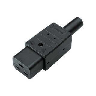 BACHMANN Kaltgertekupplung IEC320 C19 16A/250VAC schwarz Schraubanschluss