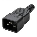 BACHMANN Kaltgertestecker IEC320 C20 16A/250VAC schwarz...