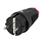 ABL Expert Schuko-Stecker 100000043 (TPE) schwarz sv IP44...