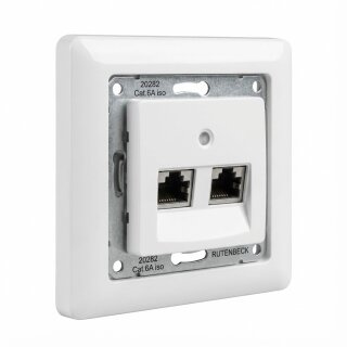 Rutenbeck Dose, UP, CAT6A, 2xRJ45, UAE-Cat.6A iso-8/8 Up 0,