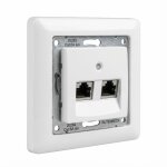 Rutenbeck Dose, UP, CAT6A, 2xRJ45, UAE-Cat.6A iso-8/8 Up 0,