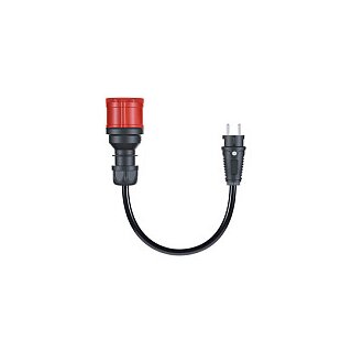 go-e Adapter fr Gemini flex 11 kW, CEE rot Drehstrom 16A > Haushaltssteckdose (schwarz, 30cm)