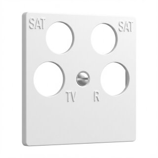 GIRA 025903 Zentralplatte 4-fach Ankaro System 55 reinweiß ECG Astro