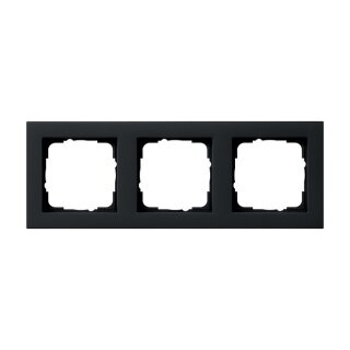 GIRA 021309 Abdeckrahmen 3f Gira E2 Schwarz