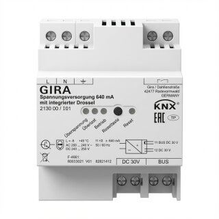 GIRA 213000 Spannungsversorgung 640 mA Drossel KNX REG