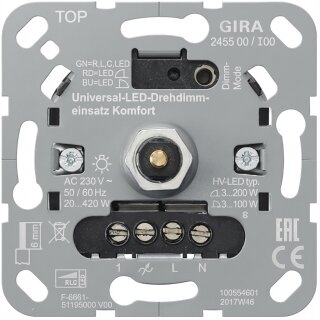 GIRA 245500 Uni-LED-Drehdimmeins. Komfort Einsatz