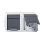 GIRA 478130 SCHUKO 2f waager. KD WG AP Grau