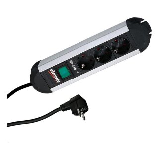 BACHMANN PRIMO Steckdosenleiste 3x Schutzkontakt Aluminium mit Schalter 1,75m