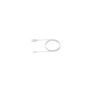 BACHMANN Zuleitung 2x0.75 3m weiss H03VVH2-F Eurostecker unverpackt
