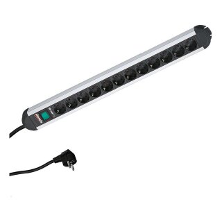 BACHMANN Steckdosenleiste ALU 12fach 45deg mit Schalter 1,75m