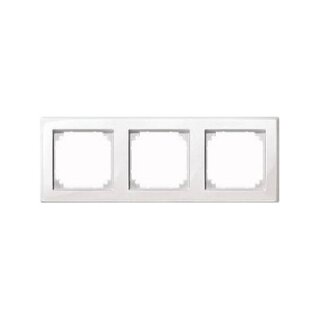 MERTEN 3-fach Steckdosenrahmen weiß 22.3 x 8.1 cm