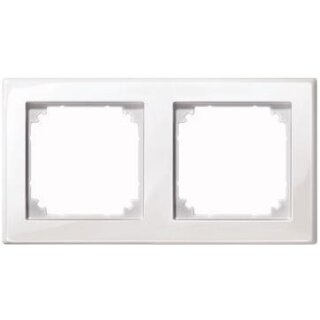 MERTEN 2-fach Steckdosenrahmen weiß 15.2 x 8.1 cm