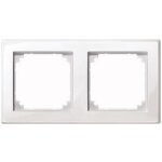 MERTEN 2-fach Steckdosenrahmen weiß 15.2 x 8.1 cm