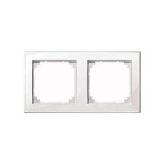 MERTEN 2-fach Steckdosenrahmen weiß 15.2 x 8.1 cm