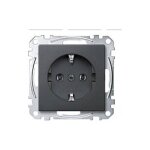 MERTEN MEG2301-0414 SCHUKO-Steckdose anthrazit System M