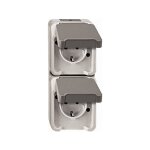 MERTEN MEG2329-8029 SCHUKO-Doppel-Steckdose. lichtgrau...