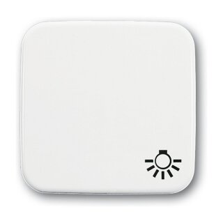 BUSCH JAEGER BJ 2520LI-214 Abdeckung f.Taster m.Symbol Licht Reflex SI alpinweiß