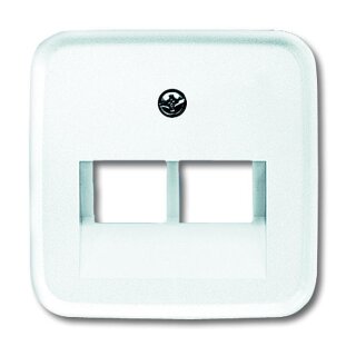 BUSCH JAEGER BJ 1803-02-214 Abdeck.f.UAE-Anschluss- Dosen 2f Daten-Technik alpinweiß