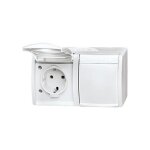 BUSCH JAEGER BJ 20/2EW-54 Steckdose m.Klappdeckel...