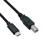ROLINE USB 2.0 Typ C Kabel C - B ST/ST schwarz 4.5m