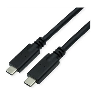 ROLINE USB 3.2 Gen 2 kompatibles Kabel C-C ST/ST 10Gbit/s Emark 85W schwarz 7m