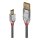 LINDY USB 2.0 Kabel Typ A/Mini-B Cromo Line M/M 0.5m