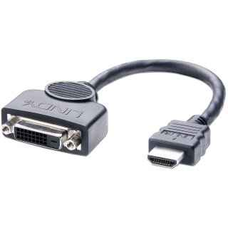LINDY Adapterkabel HDMI an DVI-D M/F 0.2m