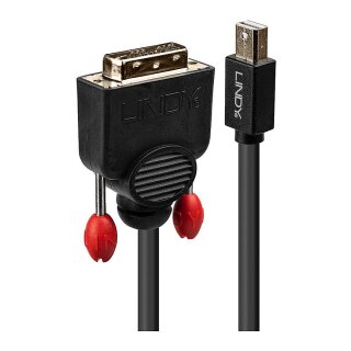 LINDY Mini-DisplayPort an DVI-D Kabel schwarz 2m